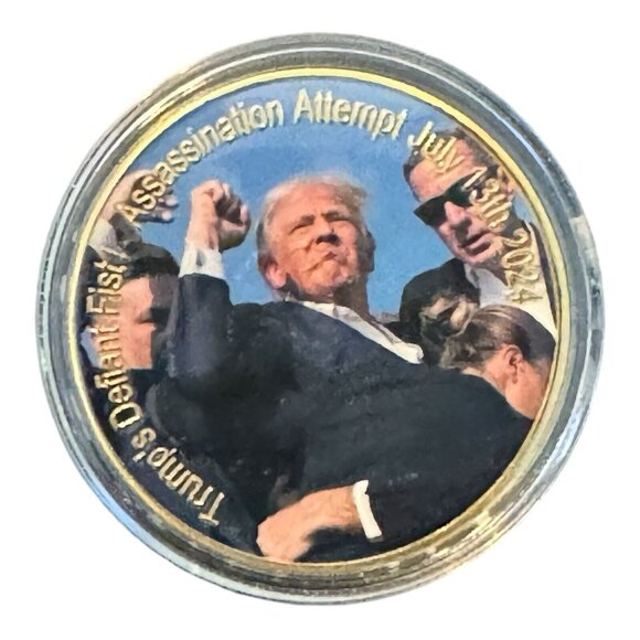 2024 President Donald Trump Assassination Commemorative Challenge Coin - Picture 1 of 2